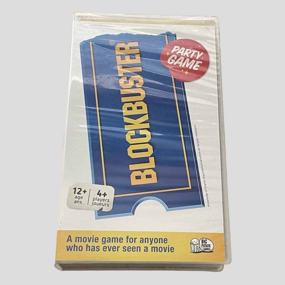 Blockbuster Party Game‎ Movie Trivia Board Game Night VHS Case Cards Buzzer 2018
